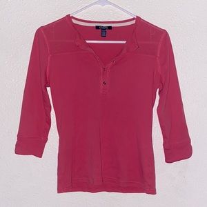Vintage • Chaps Active • Pink 1/2 Sleeve Shirt 💕